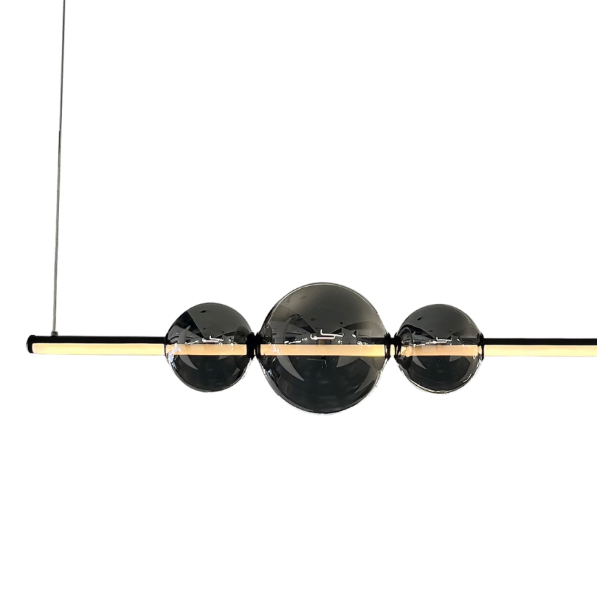 LED Lustr na lanku KUGEL LED/30W/230V černá
