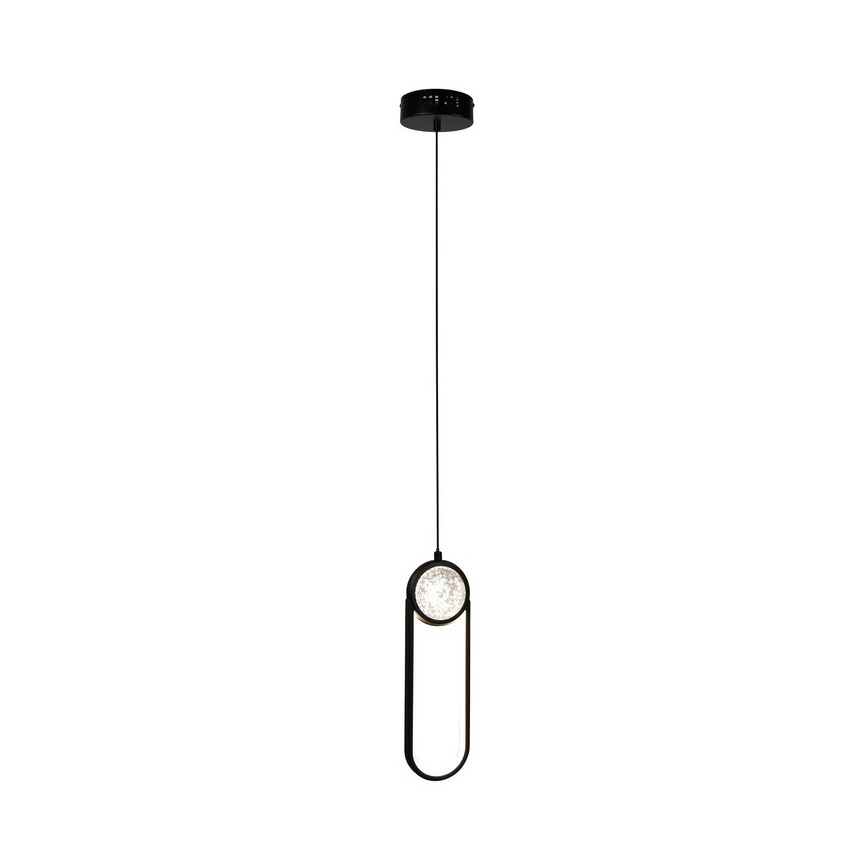 LED Lustr na lanku LACRIMA LED/15W/230V 3000K černá