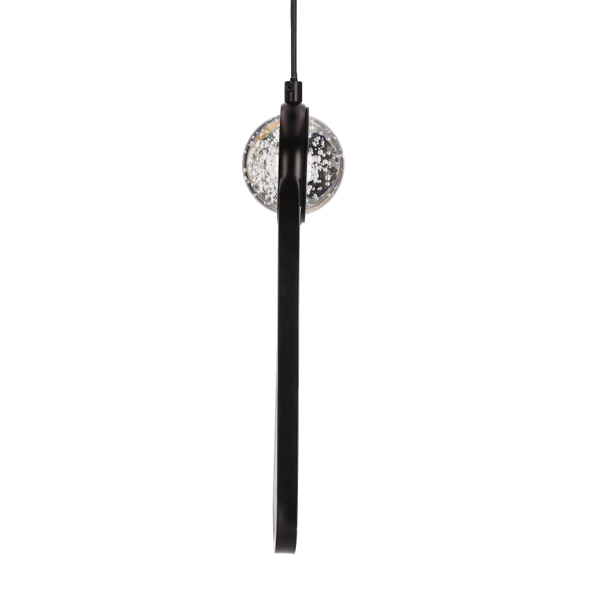 LED Lustr na lanku LACRIMA LED/15W/230V 3000K černá