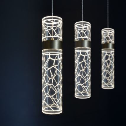 LED Lustr na lanku LAGOS LED/24W/230V zlatá