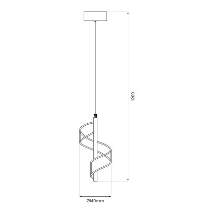 LED Lustr na lanku LARGO LED/10W/230V zlatá