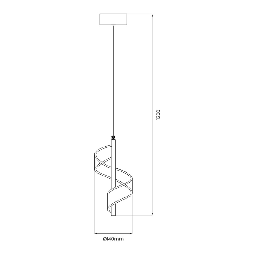 LED Lustr na lanku LARGO LED/10W/230V zlatá