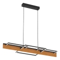 LED Lustr na lanku LARYSA LED/35W/230V borovice
