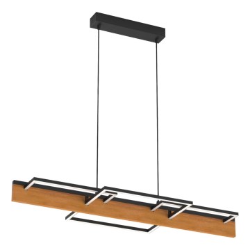 LED Lustr na lanku LARYSA LED/35W/230V borovice