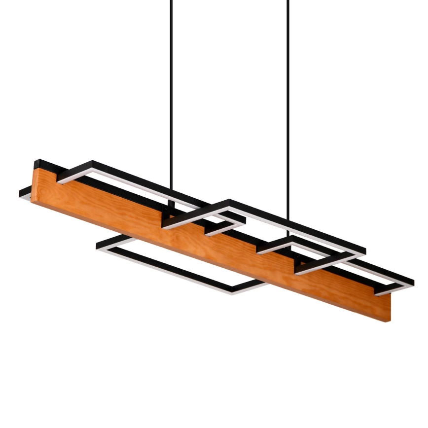 LED Lustr na lanku LARYSA LED/35W/230V borovice