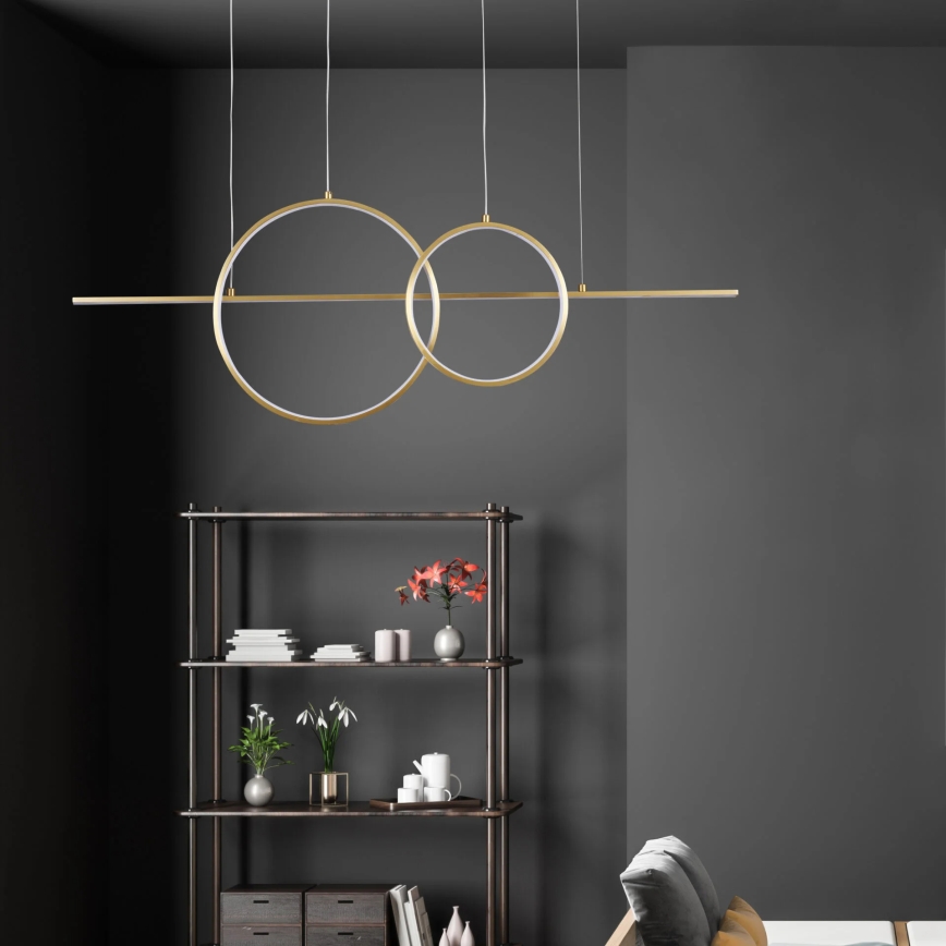 LED Lustr na lanku LAURA LED/42W/230V zlatá
