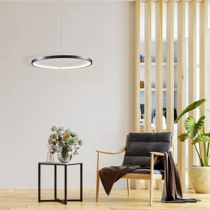 LED Lustr na lanku LEA LED/20W/230V 4000K pr. 50 cm černá
