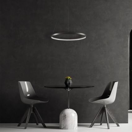 LED Lustr na lanku LEA LED/20W/230V 4000K pr. 50 cm černá