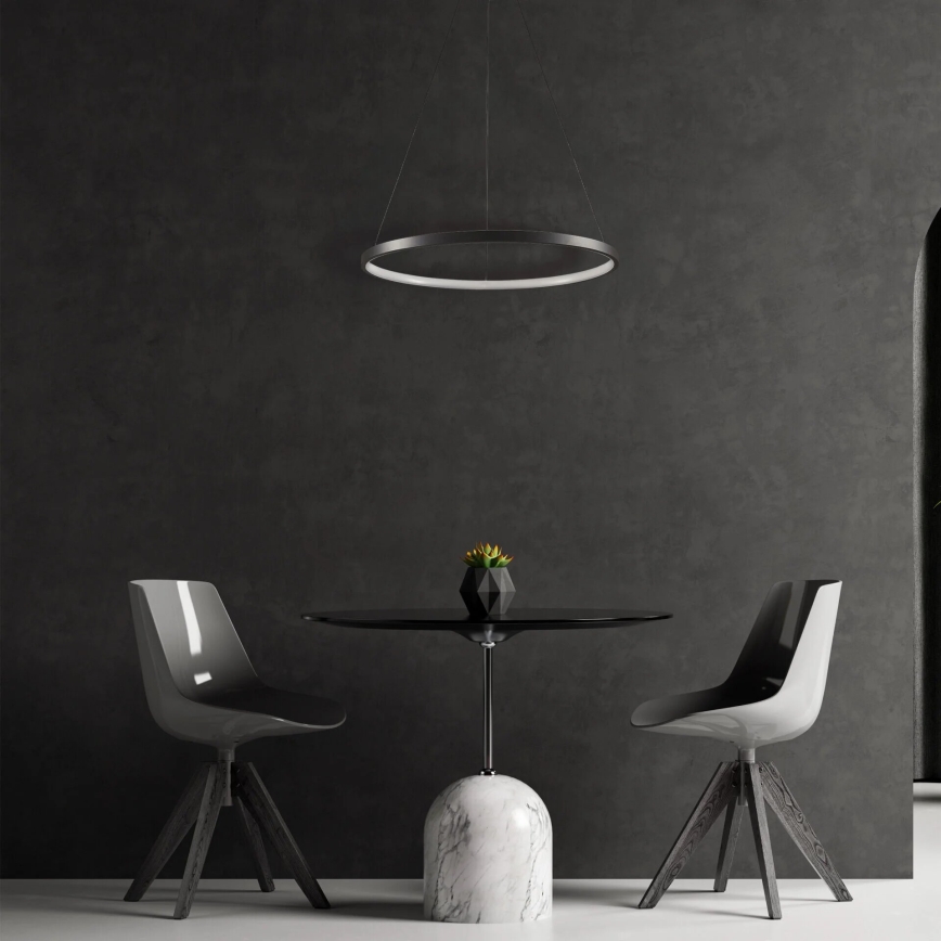 LED Lustr na lanku LEA LED/20W/230V 4000K pr. 50 cm černá