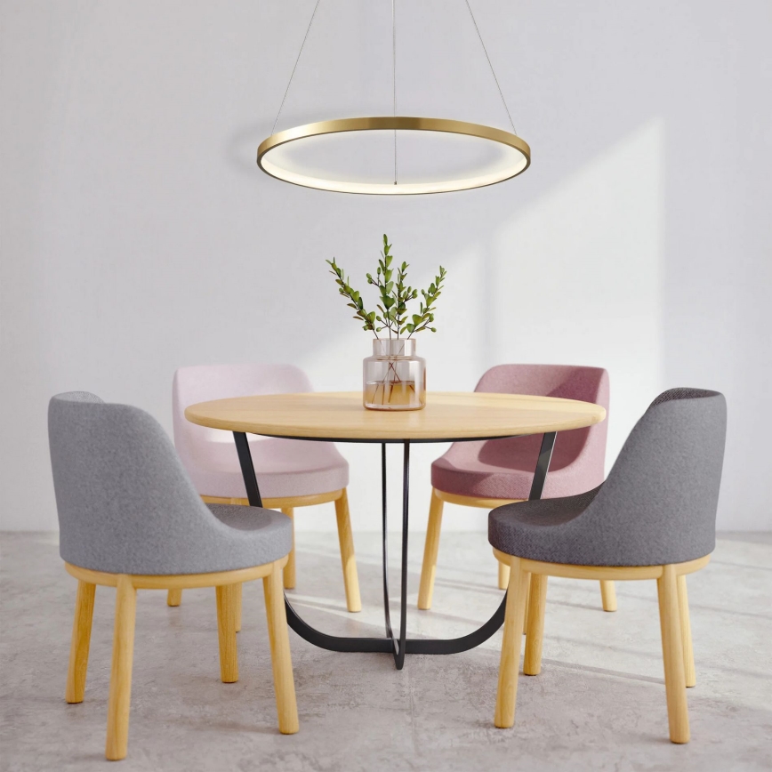 LED Lustr na lanku LEA LED/20W/230V 4000K pr. 50 cm zlatá