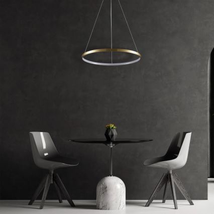 LED Lustr na lanku LEA LED/20W/230V 4000K pr. 50 cm zlatá