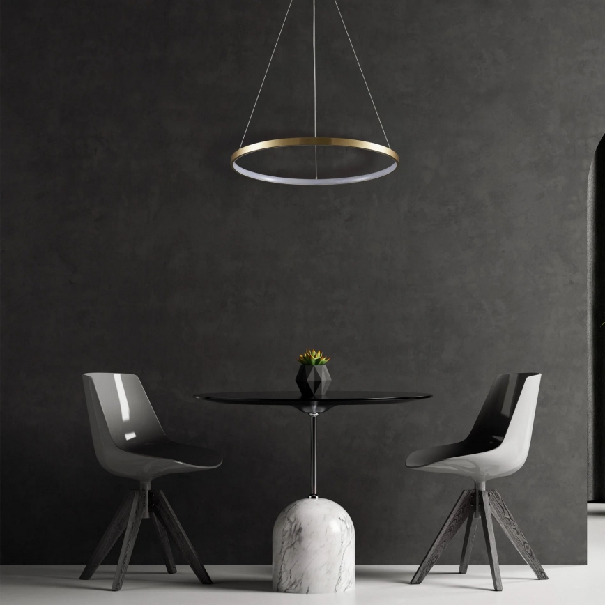 LED Lustr na lanku LEA LED/20W/230V 4000K pr. 50 cm zlatá