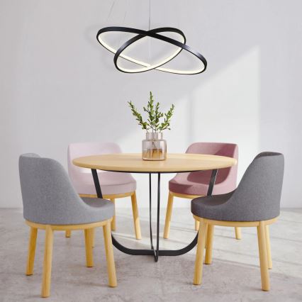 LED Lustr na lanku LEA LED/35W/230V 4000K pr. 60 cm černá