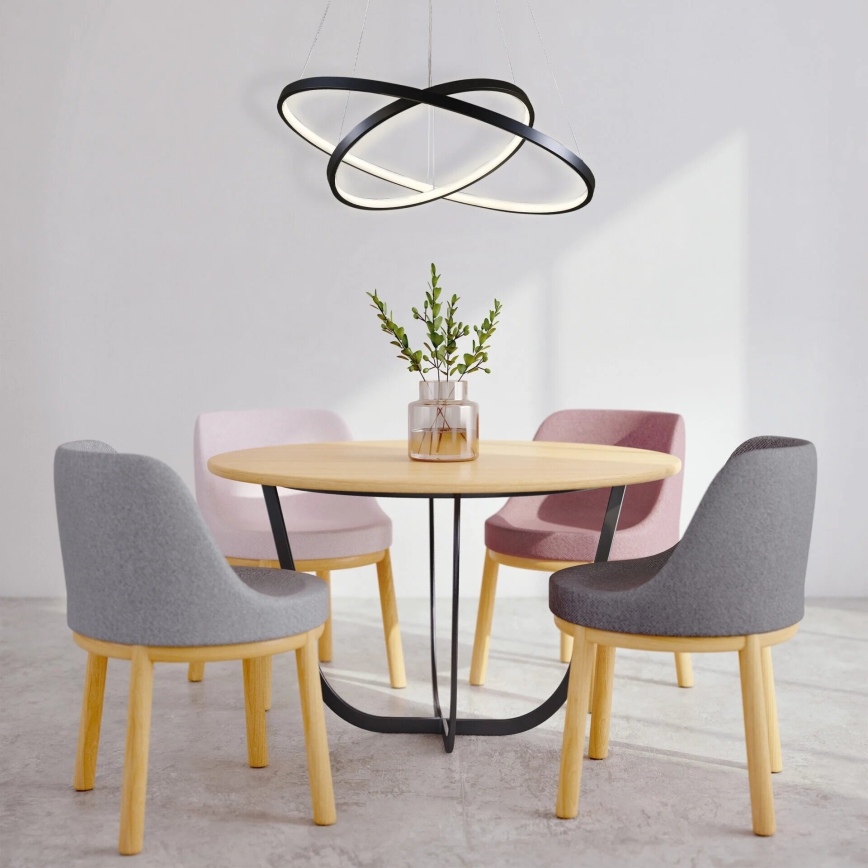 LED Lustr na lanku LEA LED/35W/230V 4000K pr. 60 cm černá