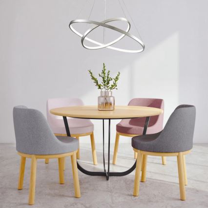 LED Lustr na lanku LEA LED/35W/230V 4000K pr. 60 cm matný chrom