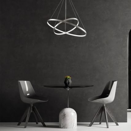 LED Lustr na lanku LEA LED/35W/230V 4000K pr. 60 cm matný chrom