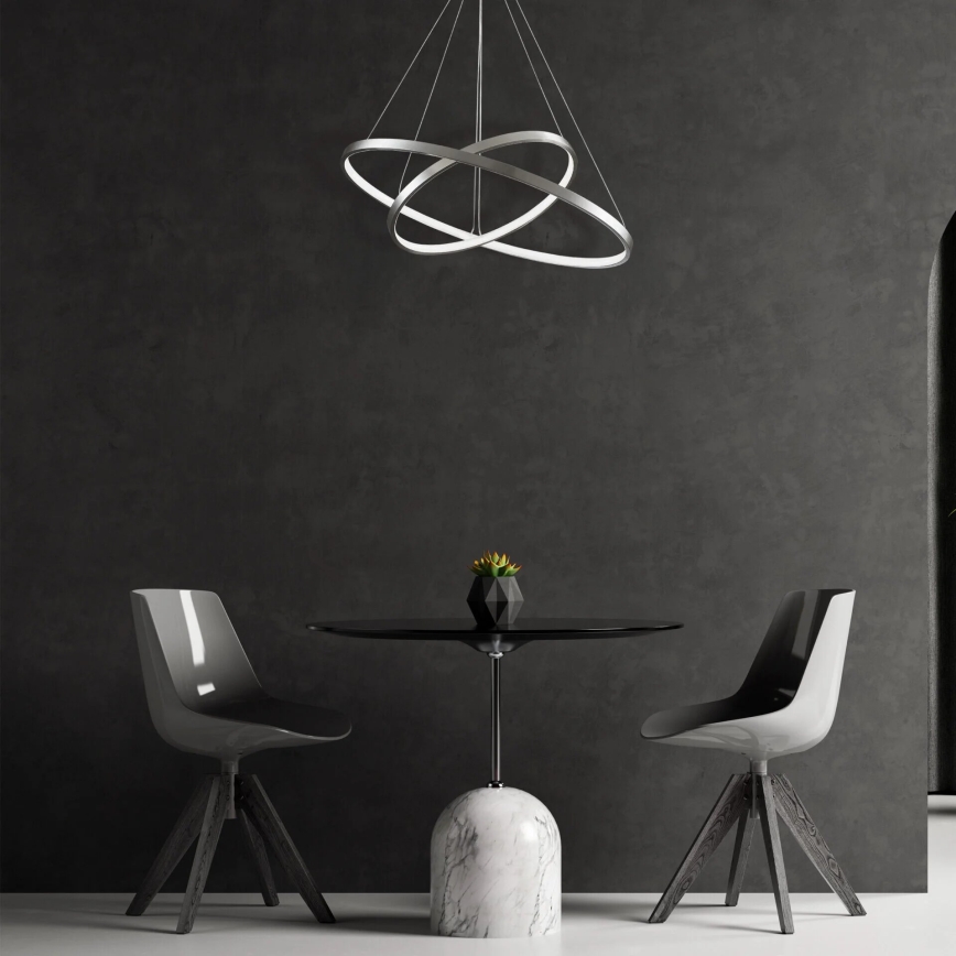 LED Lustr na lanku LEA LED/35W/230V 4000K pr. 60 cm matný chrom
