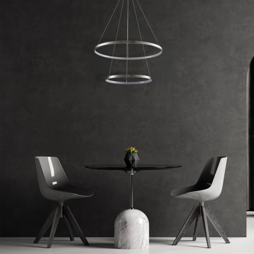 LED Lustr na lanku LEA LED/35W/230V 4000K pr. 60 cm matný chrom