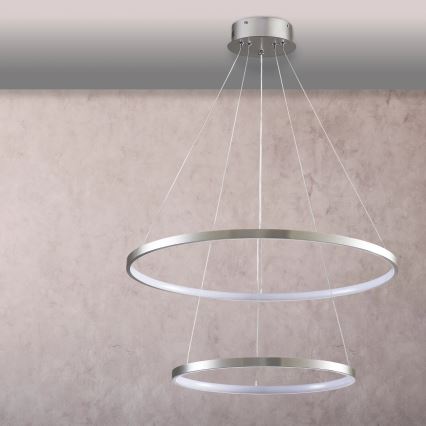 LED Lustr na lanku LEA LED/35W/230V 4000K pr. 60 cm matný chrom