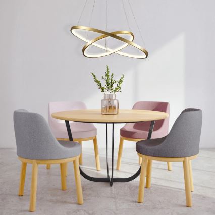 LED Lustr na lanku LEA LED/35W/230V 4000K pr. 60 cm zlatá