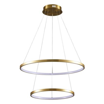 LED Lustr na lanku LEA LED/35W/230V 4000K pr. 60 cm zlatá