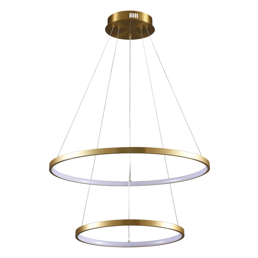 LED Lustr na lanku LEA LED/35W/230V 4000K pr. 60 cm zlatá
