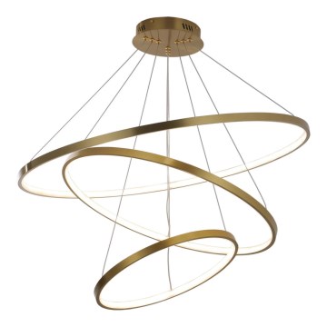 LED Lustr na lanku LEA LED/60W/230V 4000K pr. 80 cm zlatá