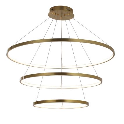 LED Lustr na lanku LEA LED/60W/230V 4000K pr. 80 cm zlatá
