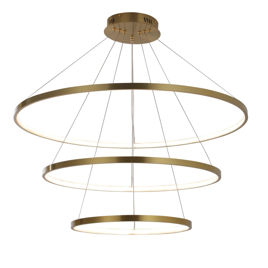 LED Lustr na lanku LEA LED/60W/230V 4000K pr. 80 cm zlatá