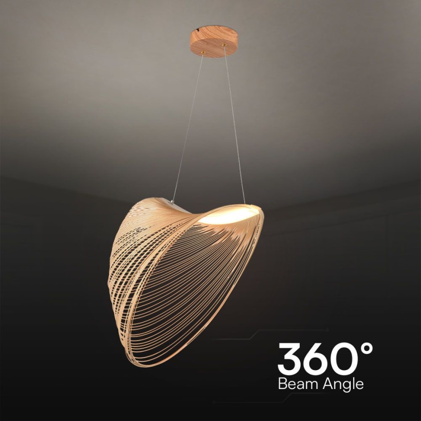 LED Lustr na lanku LED/10W/230V 3000K béžová