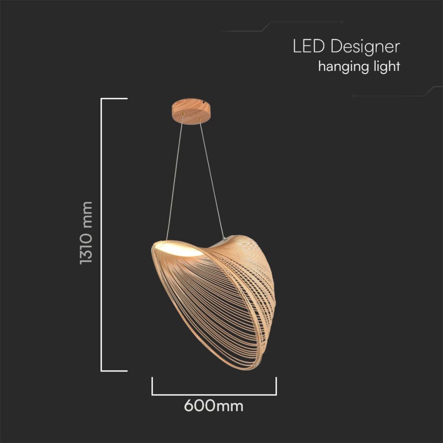 LED Lustr na lanku LED/10W/230V 3000K béžová