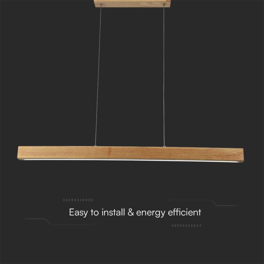 LED Lustr na lanku LED/12W/230V 4000K hnědá