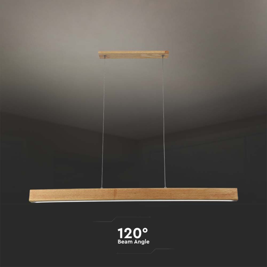 LED Lustr na lanku LED/12W/230V 4000K hnědá