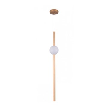 LED Lustr na lanku LED/12W/230V měděná