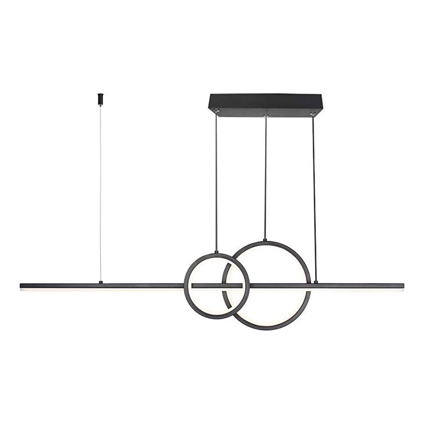 LED Lustr na lanku LED/15W/230V 4000K 80 cm černá