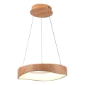 LED Lustr na lanku LED/18W/230V 3000K pr. 40 cm hnědá