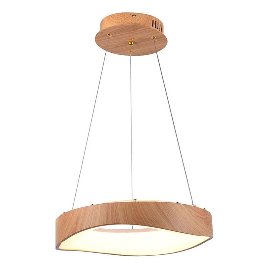 LED Lustr na lanku LED/18W/230V 3000K pr. 40 cm hnědá