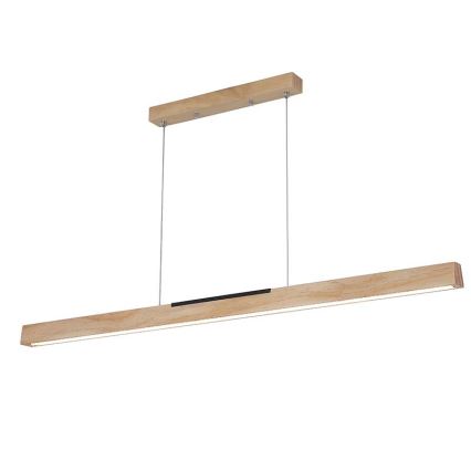 LED Lustr na lanku LED/22W/230V 4000K 120 cm borovice/masiv