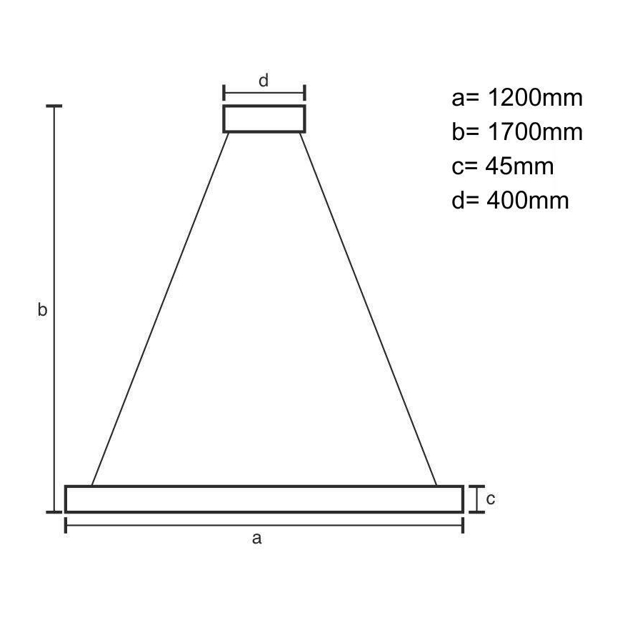 LED Lustr na lanku LED/22W/230V 4000K 120 cm buk/masiv