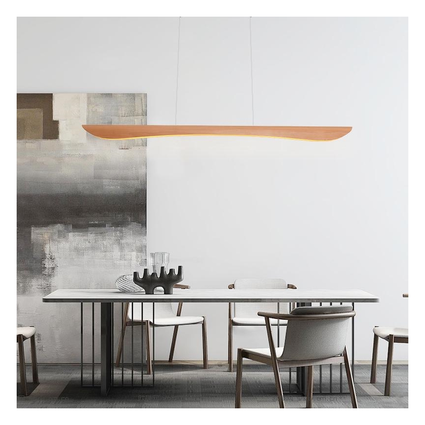 LED Lustr na lanku LED/22W/230V 4000K 120 cm buk/masiv