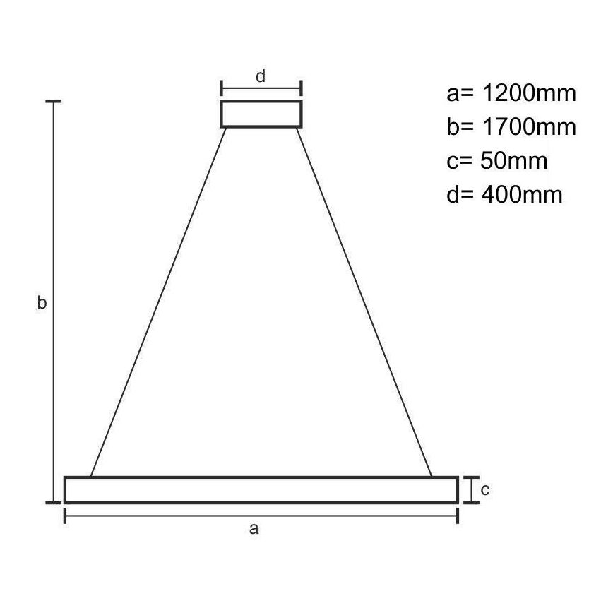 LED Lustr na lanku LED/22W/230V 4000K 120 cm buk/masiv