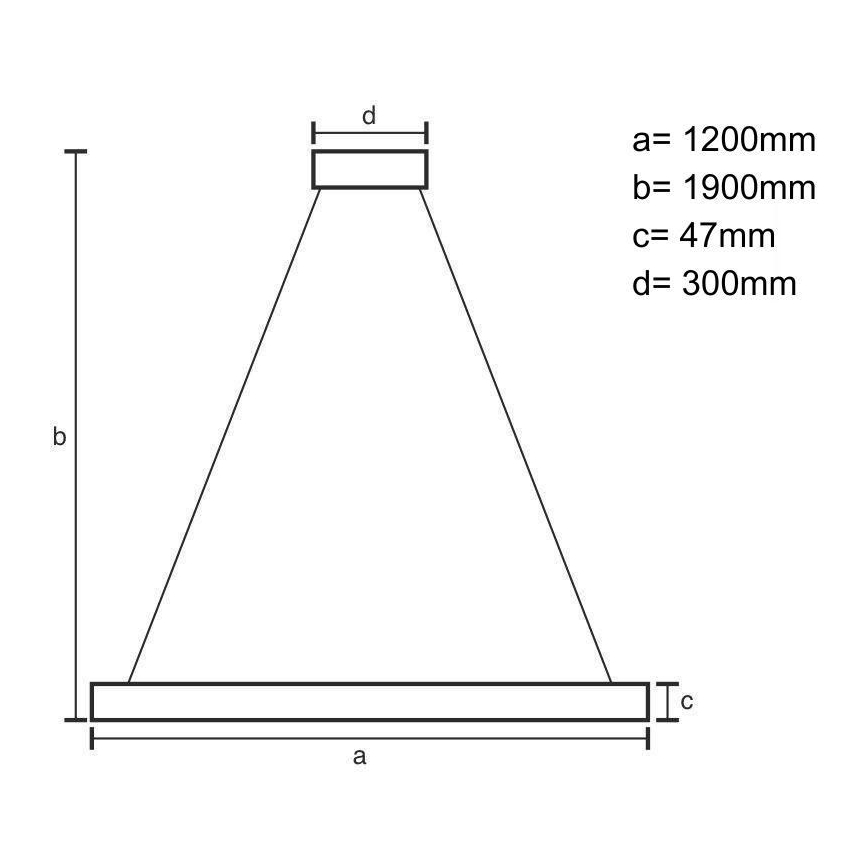 LED Lustr na lanku LED/22W/230V 4000K 120 cm jasan/masiv
