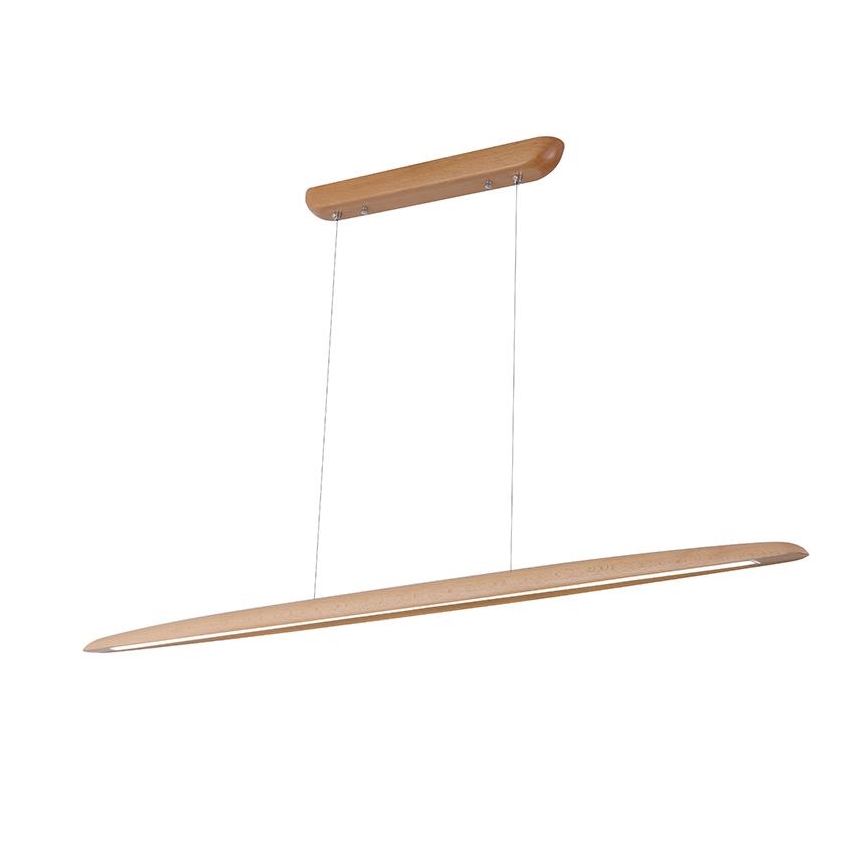 LED Lustr na lanku LED/22W/230V 4000K 130 cm buk/masiv