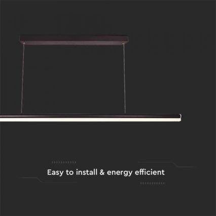 LED Lustr na lanku LED/23W/230V 4000K 120 cm černá