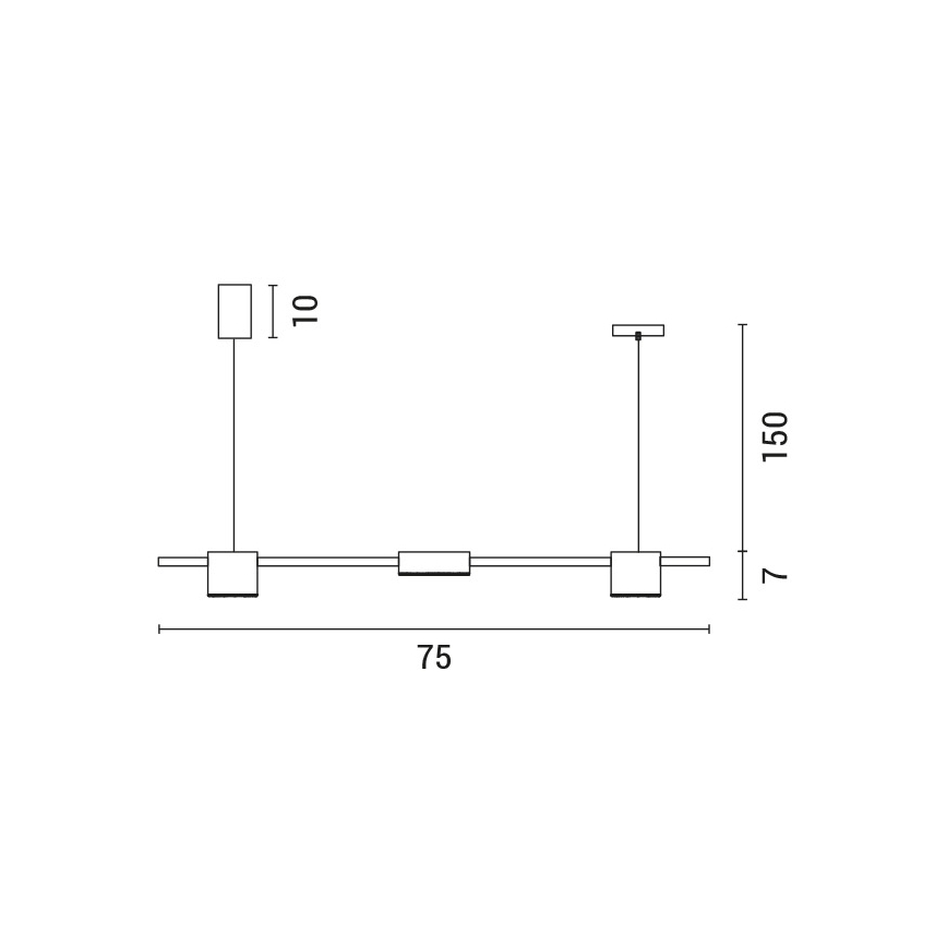 LED Lustr na lanku LED/24W/230V 3000K černá