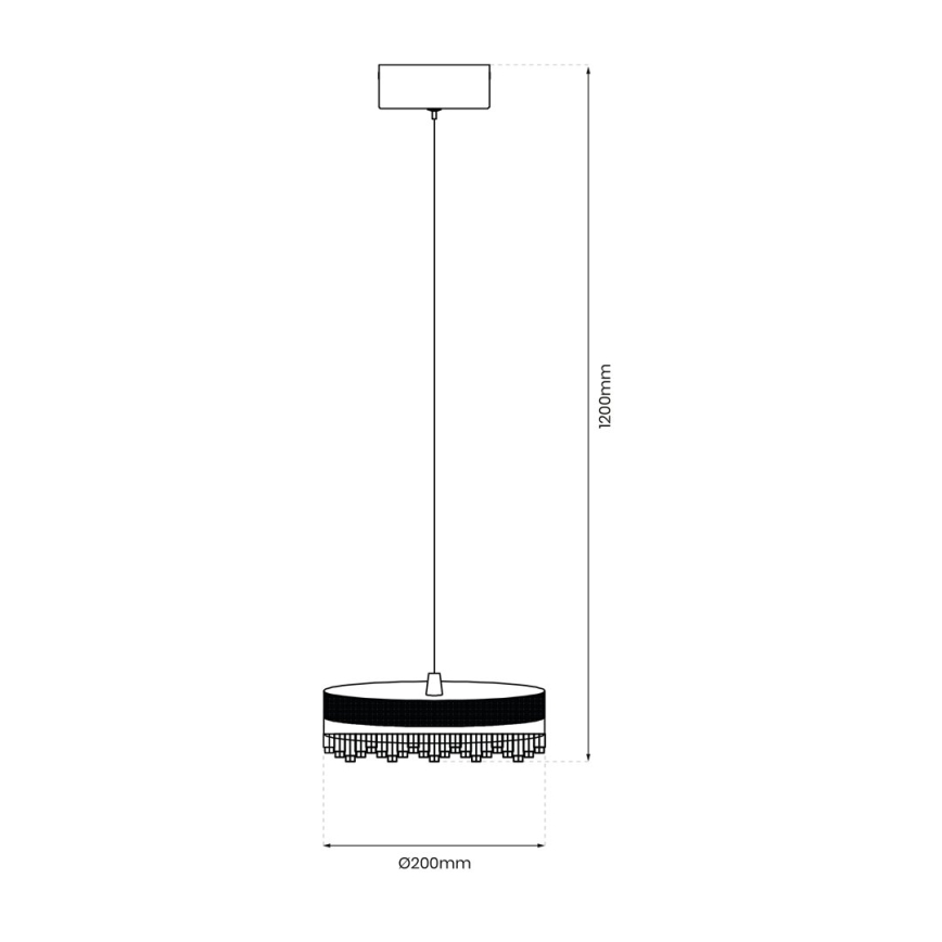 LED Lustr na lanku LED/25W/230V pr. 20 cm zlatá