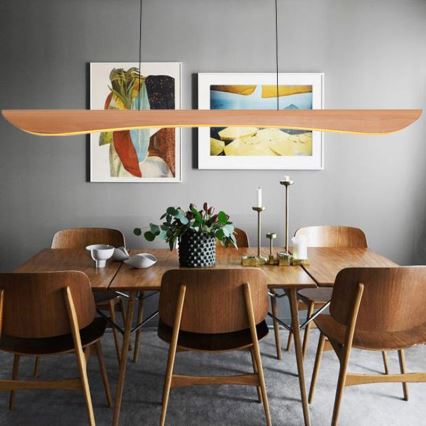 LED Lustr na lanku LED/26W/230V 4000K 150 cm buk/masiv