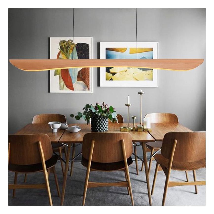 LED Lustr na lanku LED/26W/230V 4000K 150 cm buk/masiv