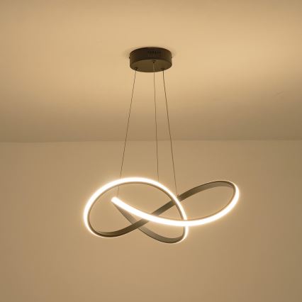 LED Lustr na lanku LED/30W/230V 3000K