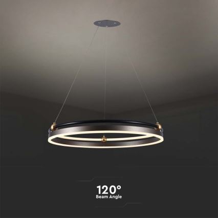 LED Lustr na lanku LED/30W/230V 3000K pr. 62 cm hnědá